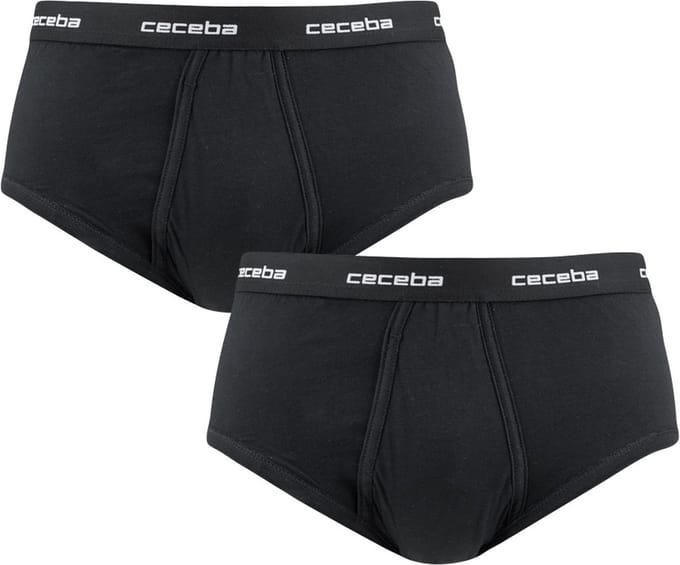 CECEBA New Classics Herenslip met gulp - 2-pack - Zwart