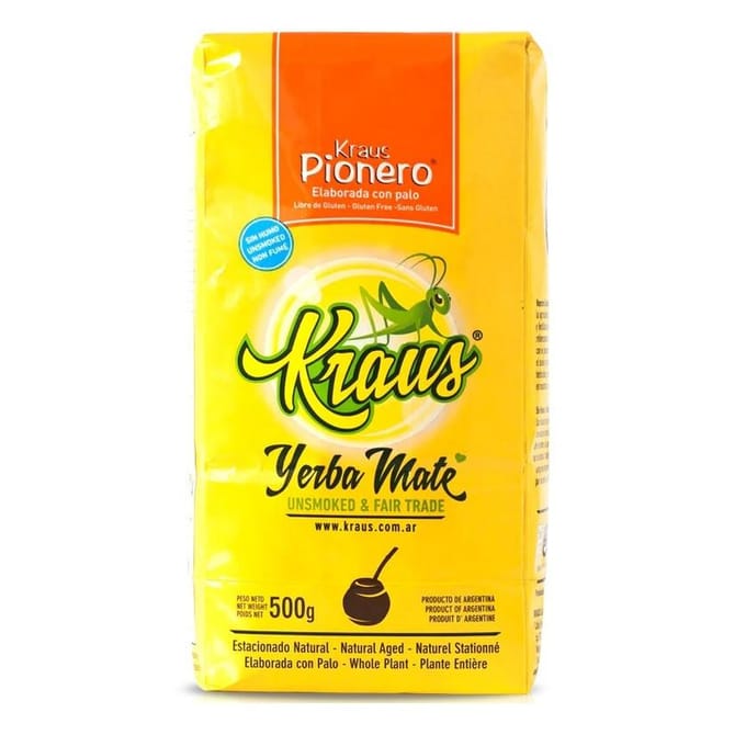 Kraus Pionero Yerba Mate - 500 gram ongerookte yerba mate