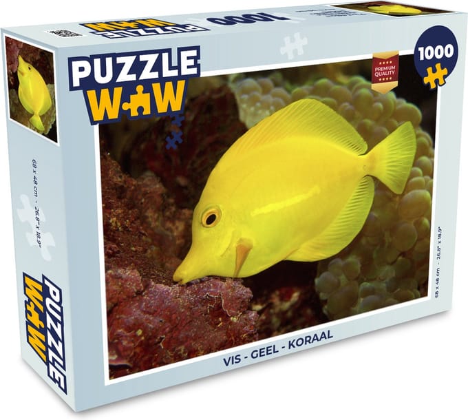 Puzzel Vis - Geel - Koraal - Legpuzzel - Puzzel 1000 stukjes volwassenen