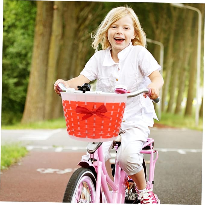 Fietsmand Set - Kinder Mand - Spullen Vervoeren - Handgemaakt Ontwerp - 3 Stuks - Rood