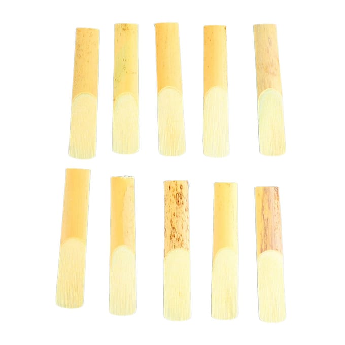 10 Stuks Saxofoon Eb Klarinet Rieten Sterkte 2 Robuust Professioneel Sax Eb Klarinet Riet Set Hout beige