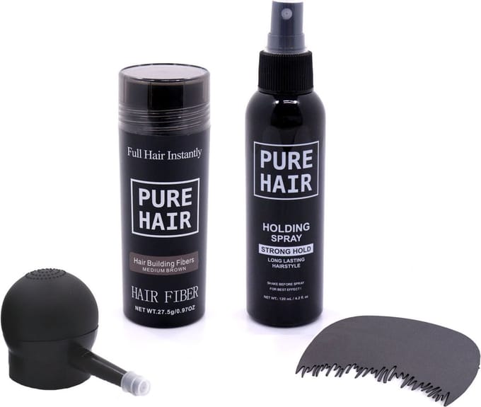 Pure Hair Premium Haarvezels Set Medium Bruin