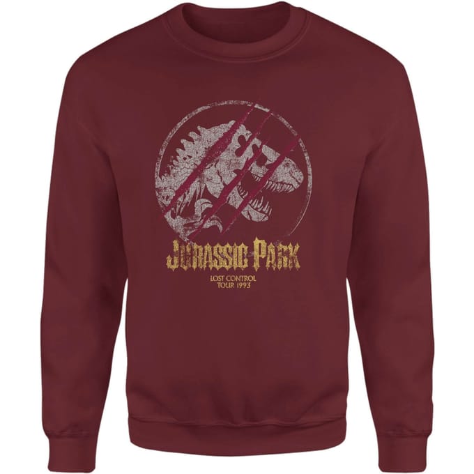 Jurassic Park Lost Control Sweatshirt - Burgundy - S