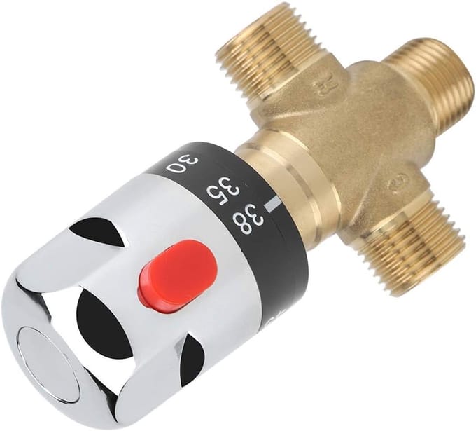 Thermostat Kraan - Mengkraan - Water Temperatuur - Messing Constructie - DN15 - Zilver
