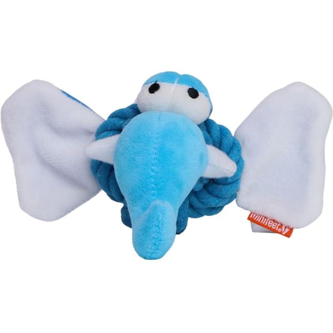 Mbw MiniFeet Olifant Touw Hondenspeelgoed (Blauw)