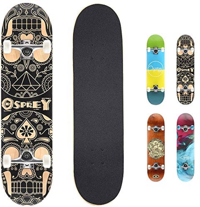 Beginner Double Kick Trick Skateboard 31" x 8"
