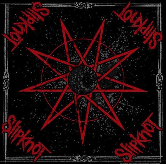 Slipknot - Nine Pointed Star Bandana - Zwart