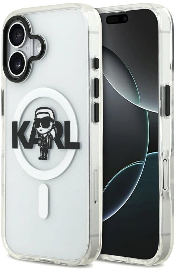 Karl Lagerfeld IML Karl Sketch Logo MagSafe Case for iPhone 17 - Transparent