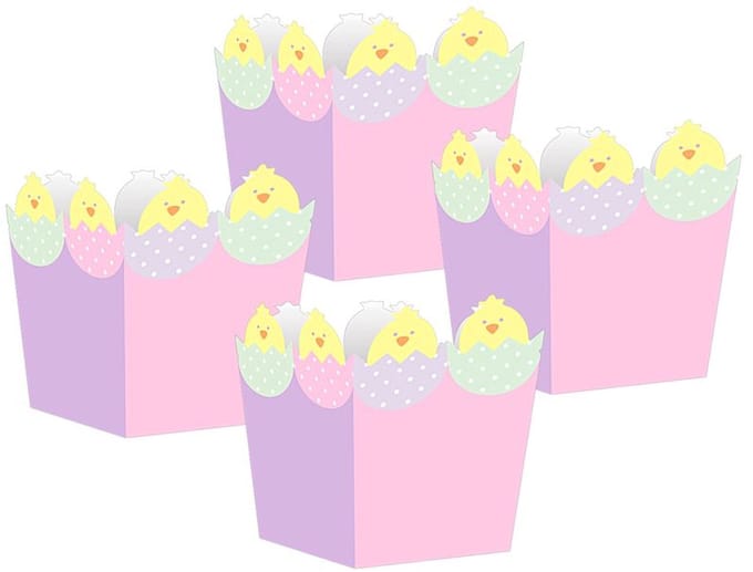 4 kleine kartonnen paasdoosjes