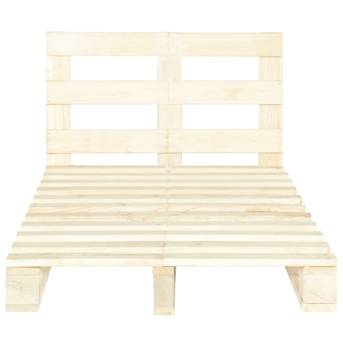 vidaXL - Bedframe - pallet - massief - grenenhout - 120x200 - cm