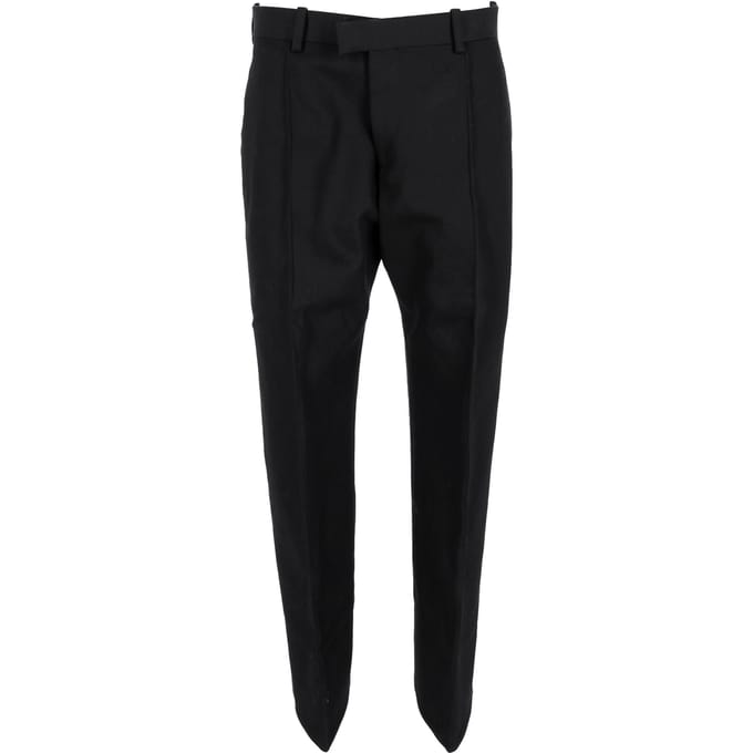 Getailleerde broek van Bottega Veneta in zwarte wol.