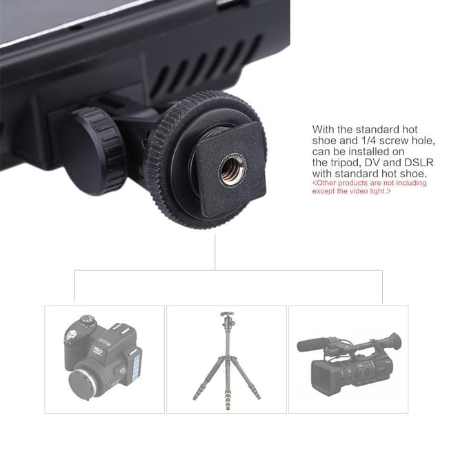 Pro 300 LED's 6000K fotografiecamera Camcorder videolamppaneel gray