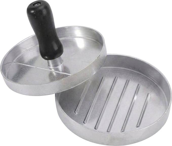 Hamburgerpers - Hamburgermaker - RVS - Smash Burger - BBQ en Pan - Barbecue Accessoires - Grillgroeven - Zilver