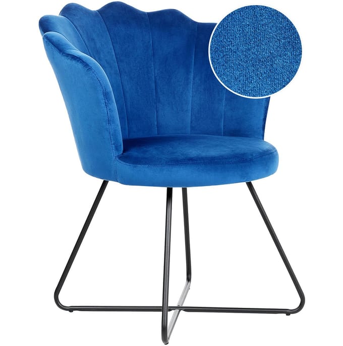LOVELOCK - Fauteuil - Marineblauw - Fluweel