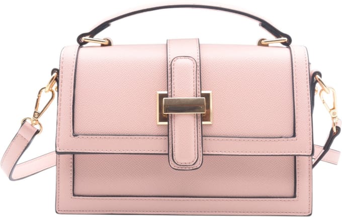 Flora & Co - trendy crossbody handtasje - lange draagriem - rose