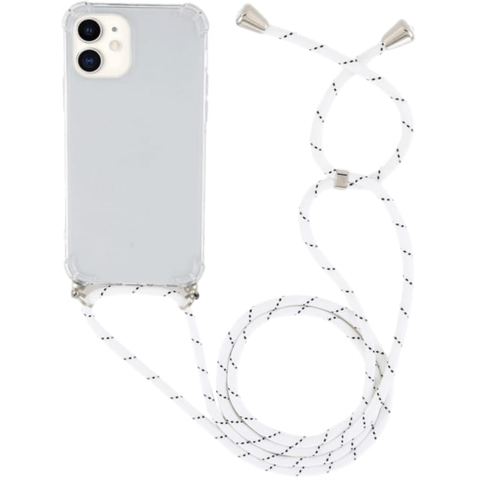 Comfycase iPhone 12 Mini Shockproof Telefoonhoesje met Koord Transparant