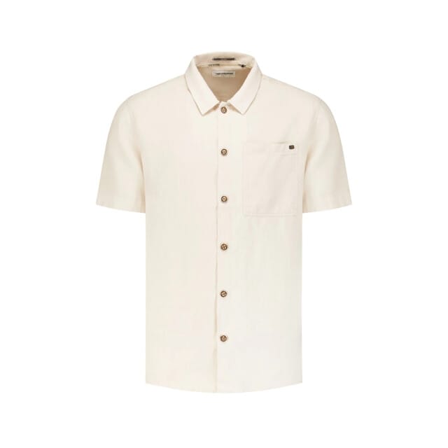 No Excess Shirt short sleeve with linen, garm stone