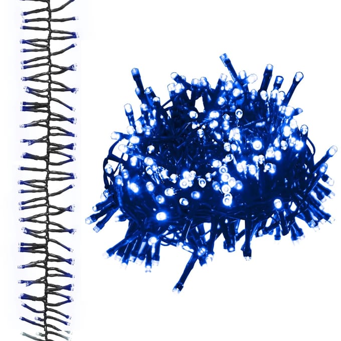 vidaXL Lichtslinger cluster met 2000 LED's blauw PVC