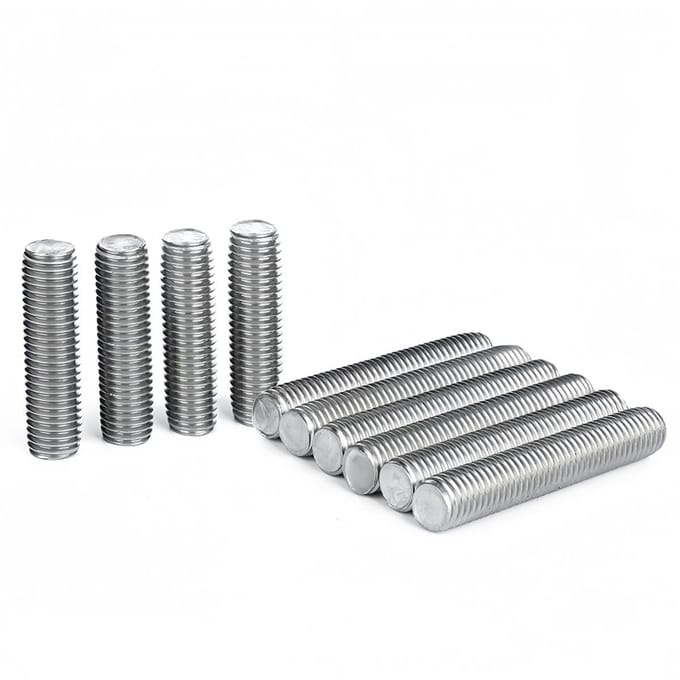 Set van 10 M6 x 50 mm Draadstangen van RVS V2A A2 - Volledige Draad DIN976, Ideaal voor Bouw en Meubelconstructie