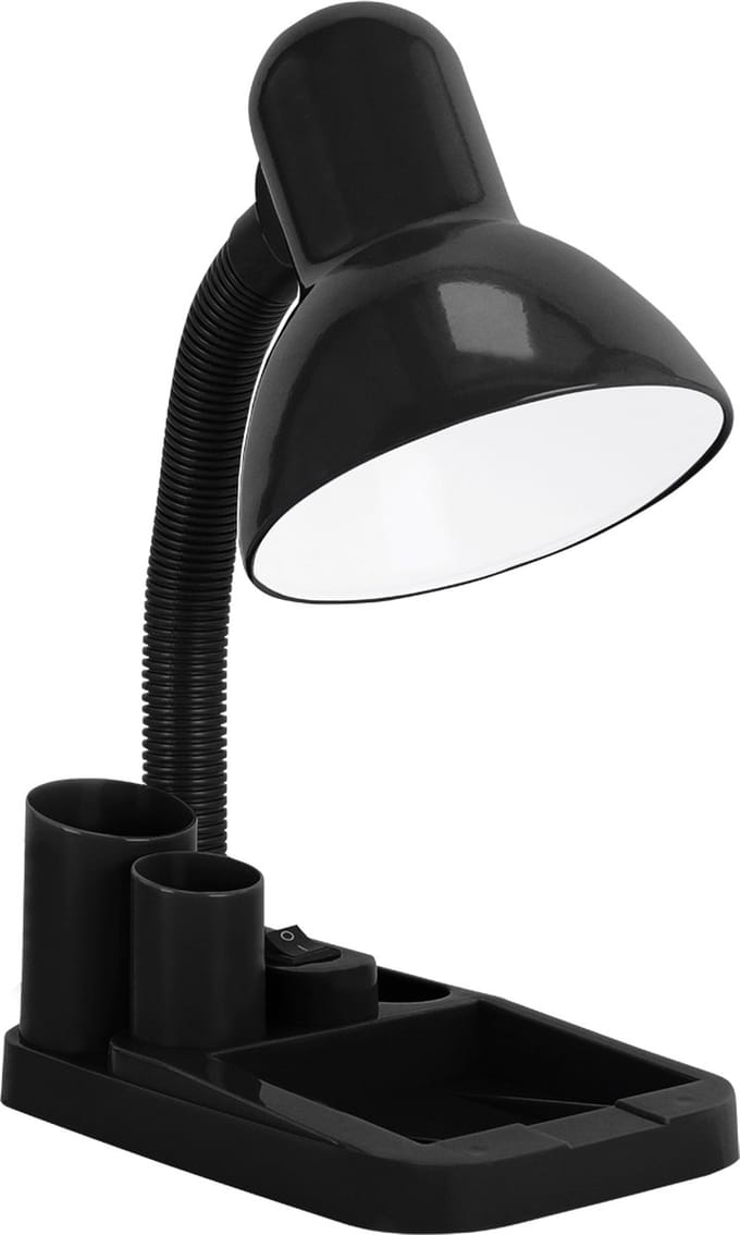 IDOL - Bureaulamp - E27 Fitting - Verstelbaar - Retro - Klassiek - Rond - Zwart