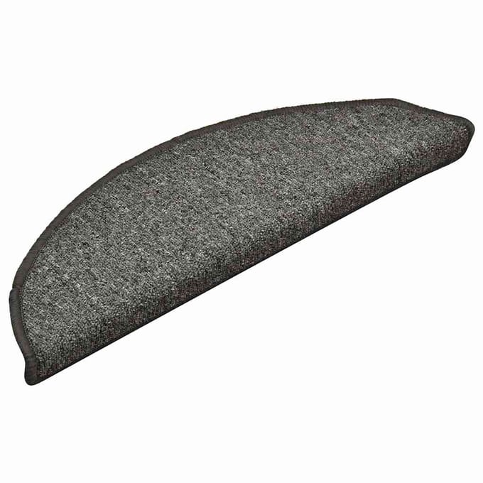 vidaXL - Trapmatten - 30 - st - 56x17x3 - cm - grijs - en - zwart - halfrond