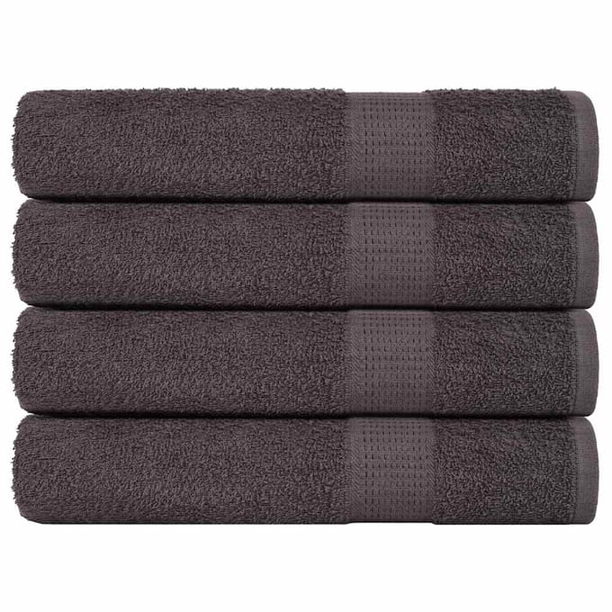 vidaXL - Handdoeken - FROGN - 4 - st - 100x200 - cm - 360 - g/m² - antraciet