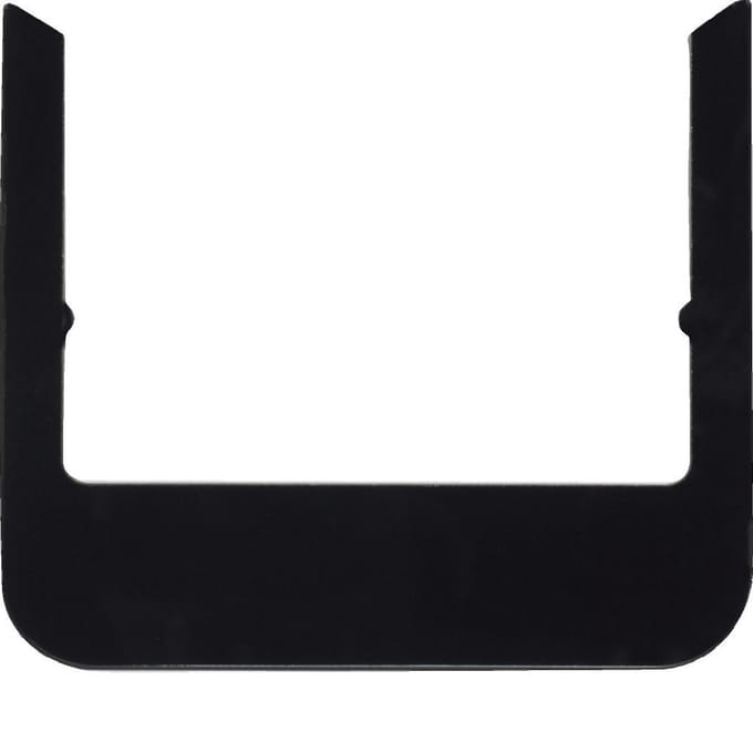 Hager Berker Zwart Glas Afgerond Design Frame - WD1135
