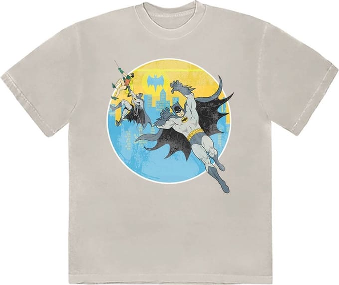 DC Comics Batman - Bat Leap Heren T-shirt - M - Creme