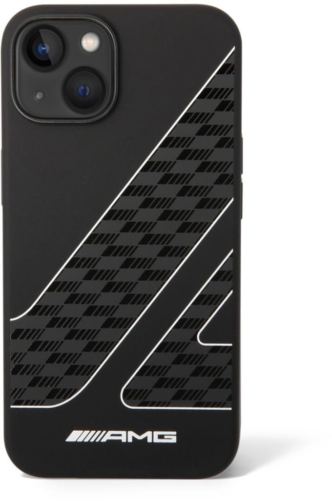 AMG Back cover voor iPhone 14 - Dubbele laag - Black - Sportief design met carbonlook