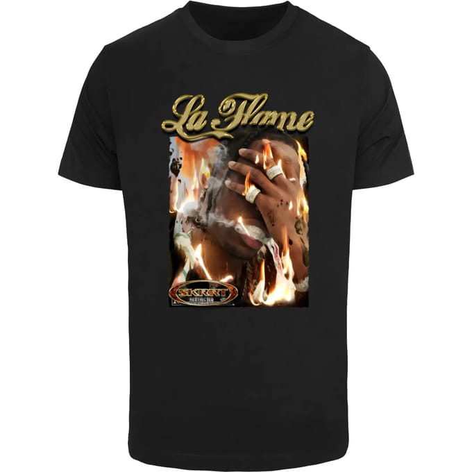 Mister Tee - La Flame Heren T-shirt - L - Zwart
