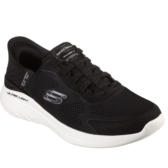 Skechers Bounder 2.0 Emerged Textiel Heren Zwart/Wit Trainers