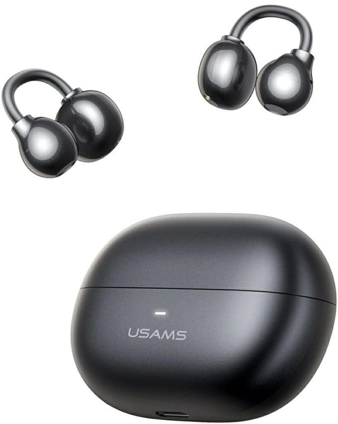 Koptelefoon Bluetooth USAMS Echo R02 Clip-on draadloos grijs