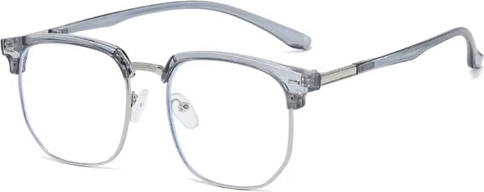 Vintage Computerbril | 0.00 | Transparant/Zilver | Retro Design | Comfortabele Pasvorm