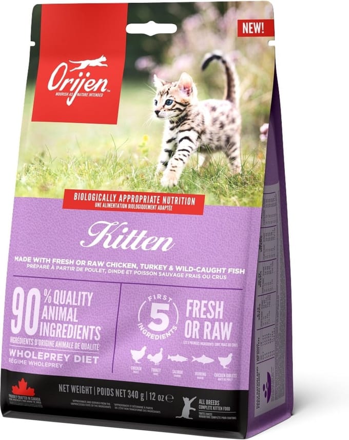 Orijen Kitten Kip&Kalkoen&Zalm - Kattenvoer - 340 g