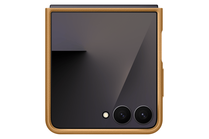 Originele KindSuit Vegan Leather Case voor de Samsung Galaxy Z Flip 7 - Camel