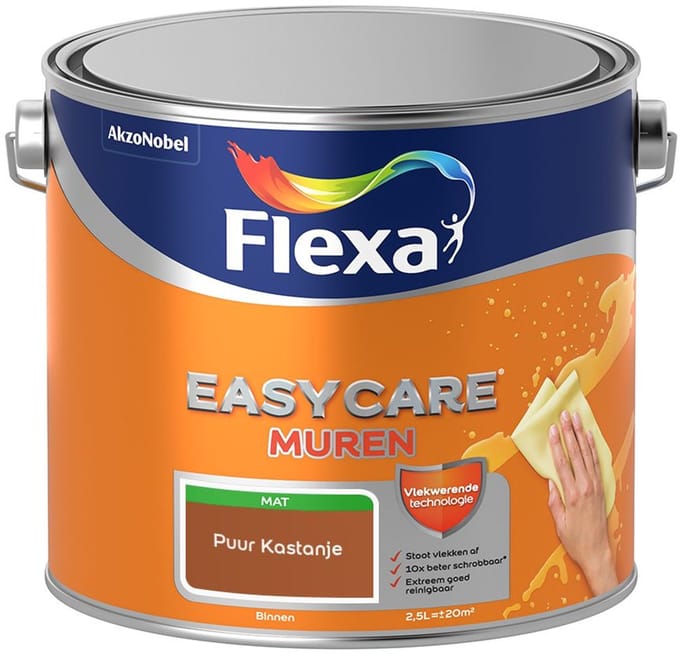Flexa - Easycare Muren - Puur Kastanje - Mengverf - 2,5 L