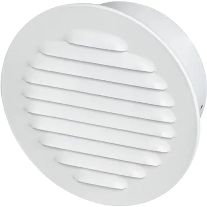Sencys Schoepenrooster Rond Hoog Model 100mm Mat Wit