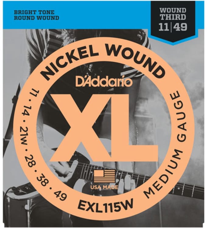 D'Addario EXL115W Nickel Wound Gitaarsnaren (11-49)