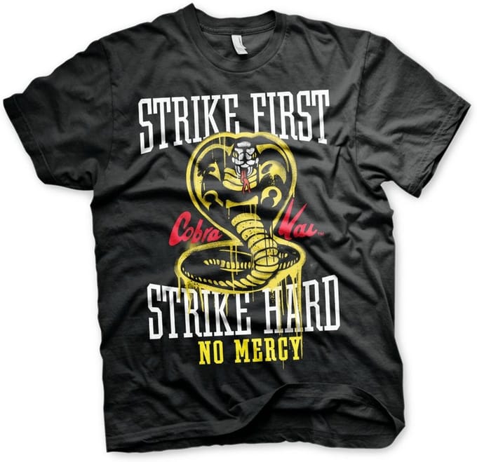 Cobra Kai Strike First Strike Hard No Mercy T-shirt SP-1-CK001-H41-4