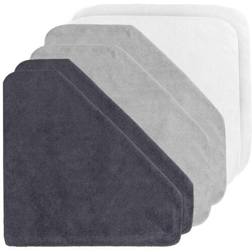 Prénatal badstof monddoekjes 6 stuks Graphite Grey unisex