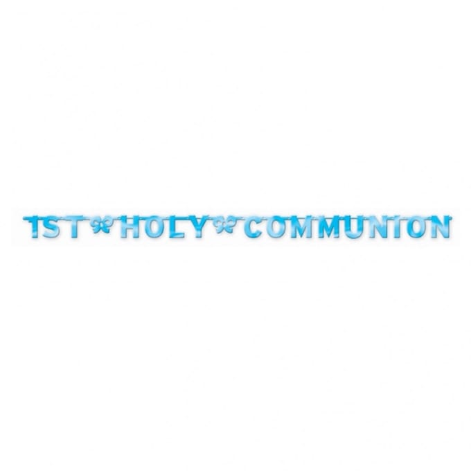 AMSCAN - Slinger letters 1st holy communion 1,2 m blauw