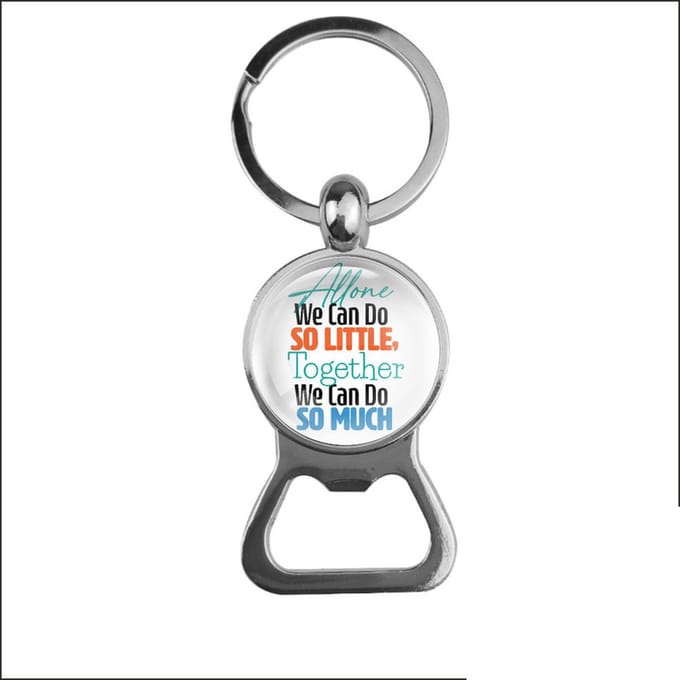 Bieropener Glas - Alone We Can Do So little