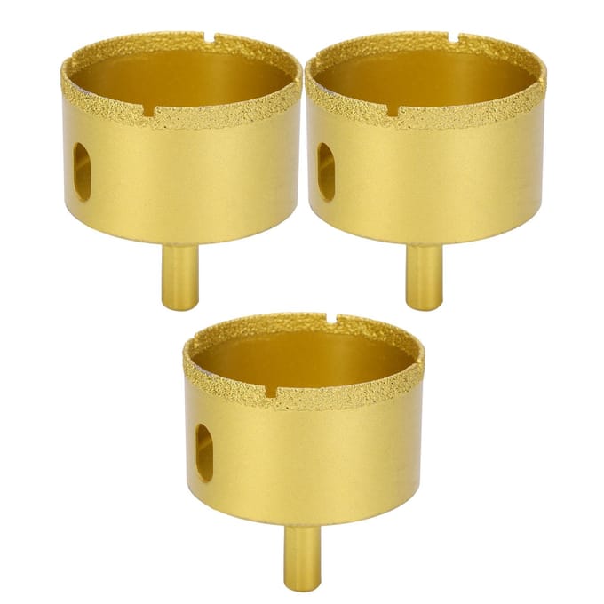 3 Stuks Diamant Boorgatzaag Cutter 60mm2.4in Boorgereedschap voor Graniet Keramiek Beton Marmer