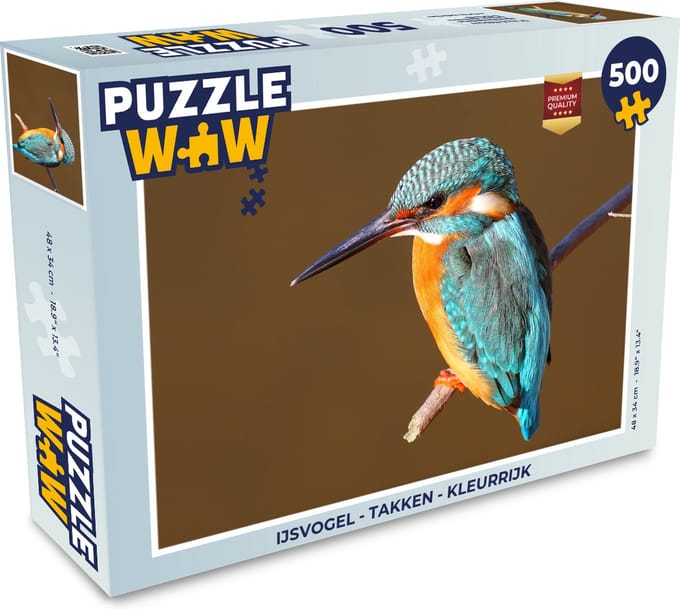 Puzzel IJsvogel - Takken - Kleurrijk - Legpuzzel - Puzzel 500 stukjes