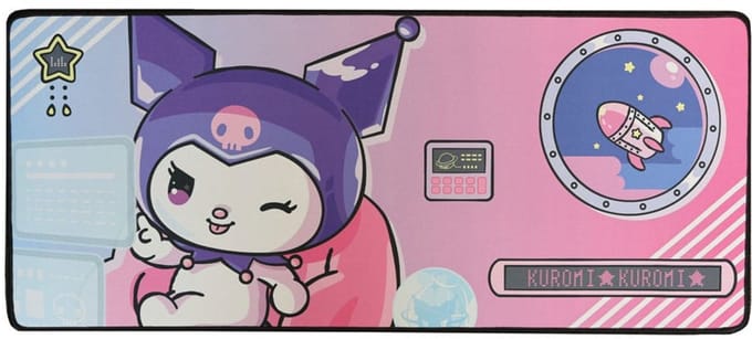Blue Sky Studios Kuromi XXL bureaumat gaming roze muismat.