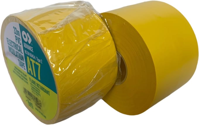 Advance AT7 PVC tape 50mm x 33m Geel
