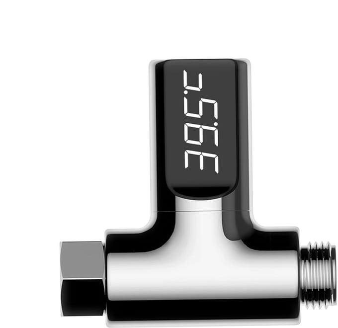 Douche Thermometer - Badmeter LED - Water Temperatuur - Direct Afleesbaar - 11.7 cm - Zilver