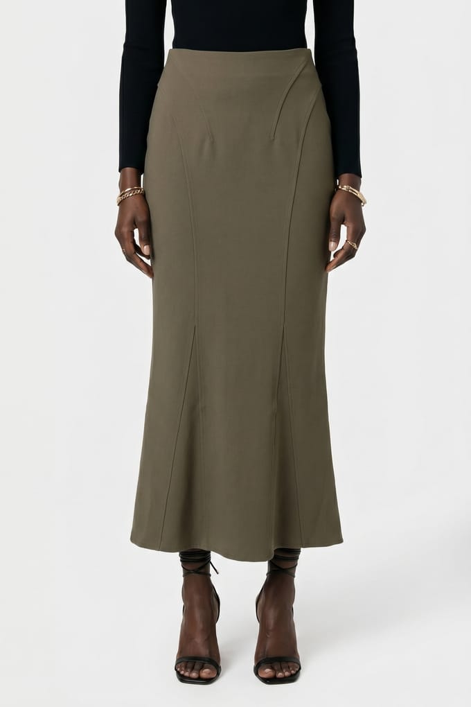 & Other Stories Debbie Skirt Khaki Größe: 32 | Maxiröcke Outlet | Damen | Braun