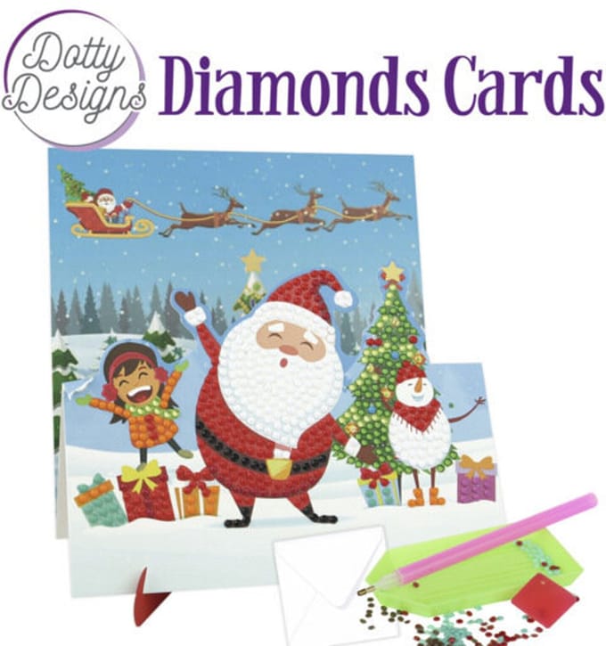 Diamond Painting Dotty Design Diamonds Cards | Santa