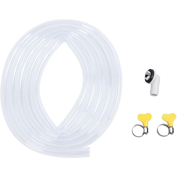 10FT Airconditioner Afvoerslang Plastic Lekdicht Draagbaar Universeel AC Afvoerslang Kit met white